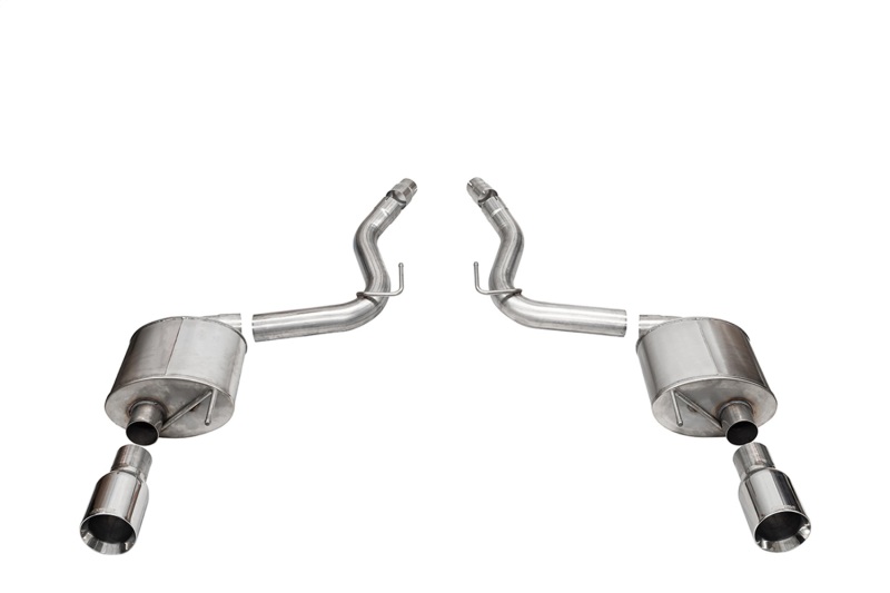 Ford Mustang Performance Exhaust - Rear - CORSA Performance - Axle-Back Touring 3.0in Dual Rear Exit with 4.5in Straight Cut Tips - `24-`27